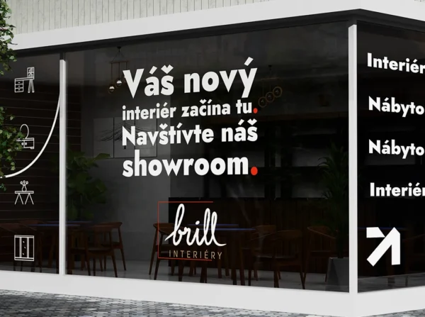 Brill_showroom polep na výklad