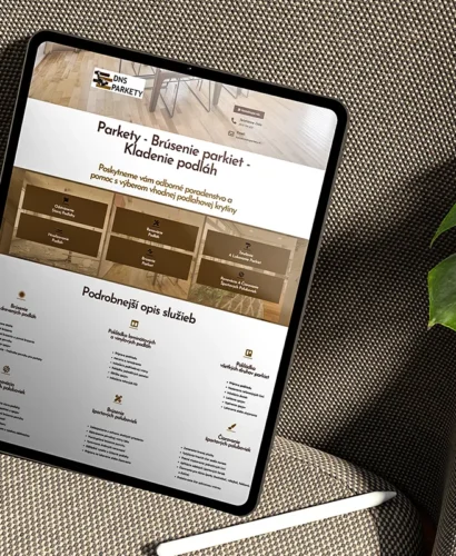 tvorba web stránky DNS Parkety