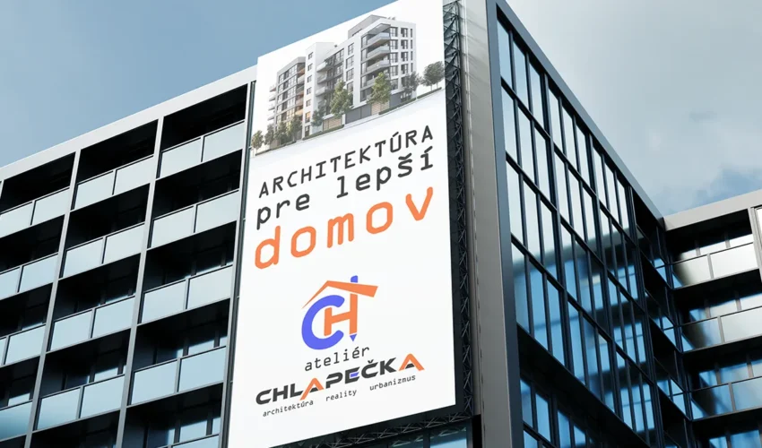 Chlapecka_Street Banner_mockup brand na budove chlapečka