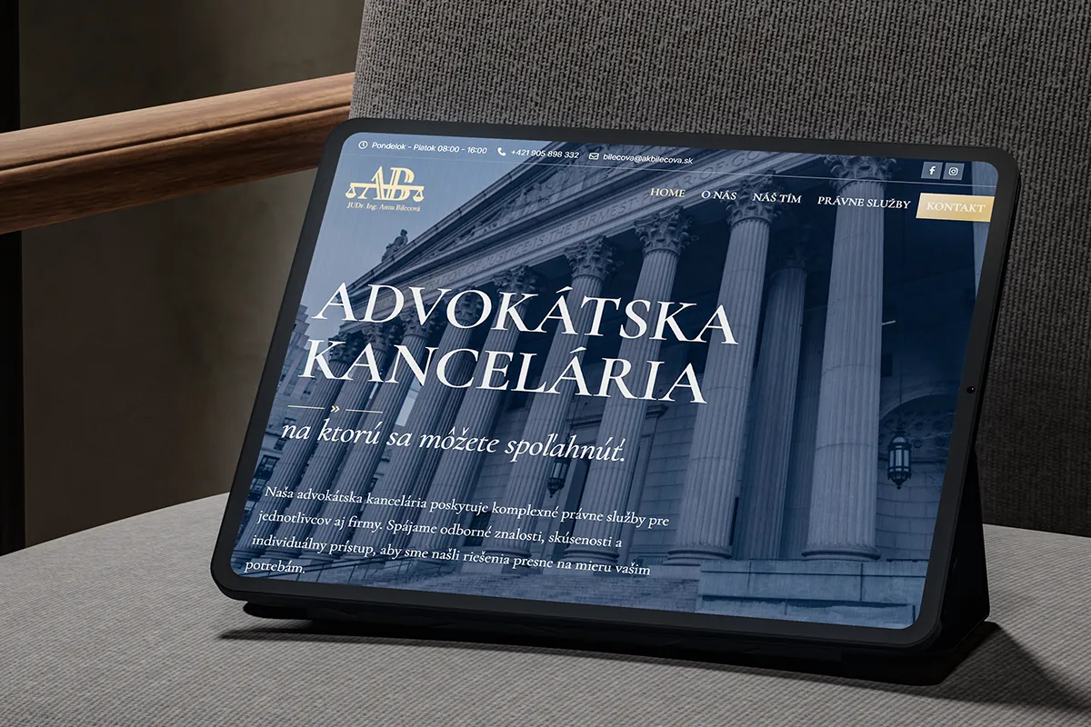 Tvorba web stránky AK Bilecova